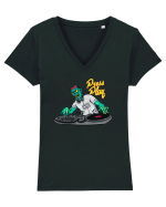 Dee Jay Press Play Tricou mânecă scurtă guler V Damă Evoker