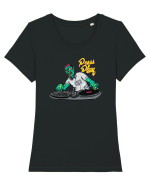 Dee Jay Press Play Tricou mânecă scurtă guler larg fitted Damă Expresser