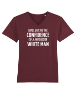 Confidence of a mediocre white man Tricou mânecă scurtă guler V Bărbat Presenter