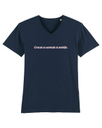 Crescut cu sarmale si ambiție  Tricou mânecă scurtă guler V Bărbat Presenter