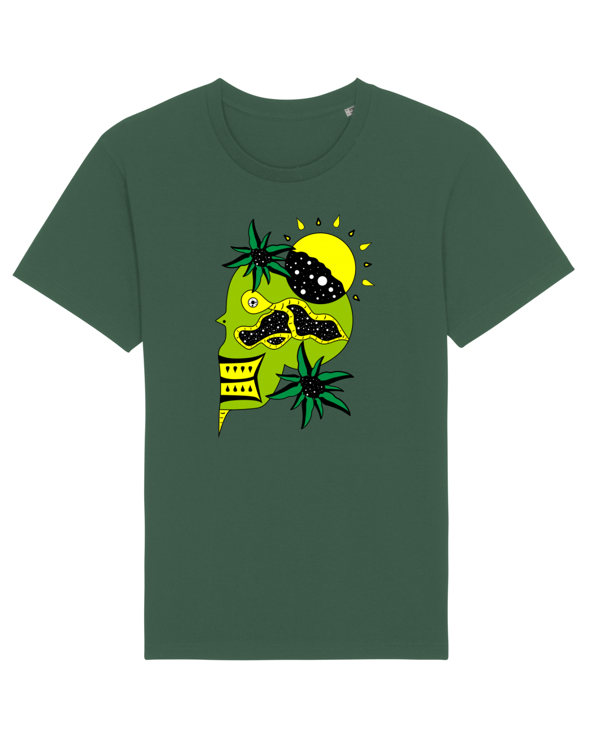 Tricou mânecă scurtă Unisex Rocker Bottle Green