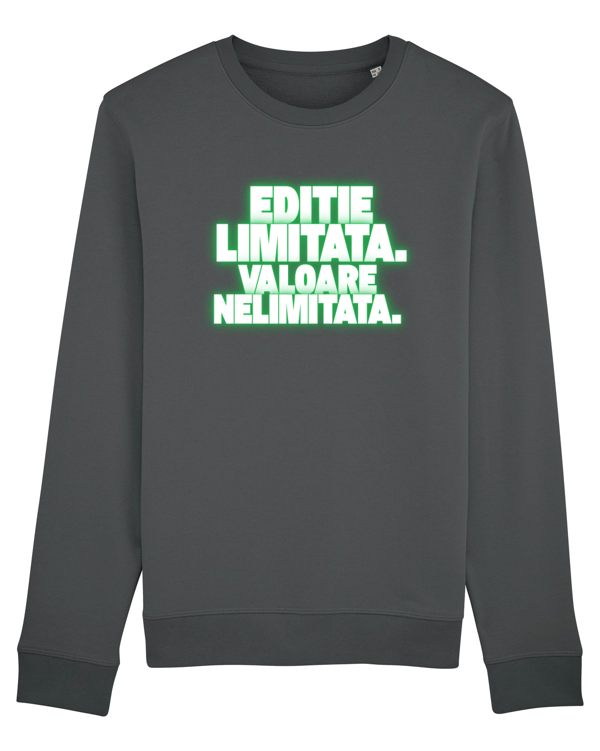Bluză mânecă lungă Unisex Rise Anthracite