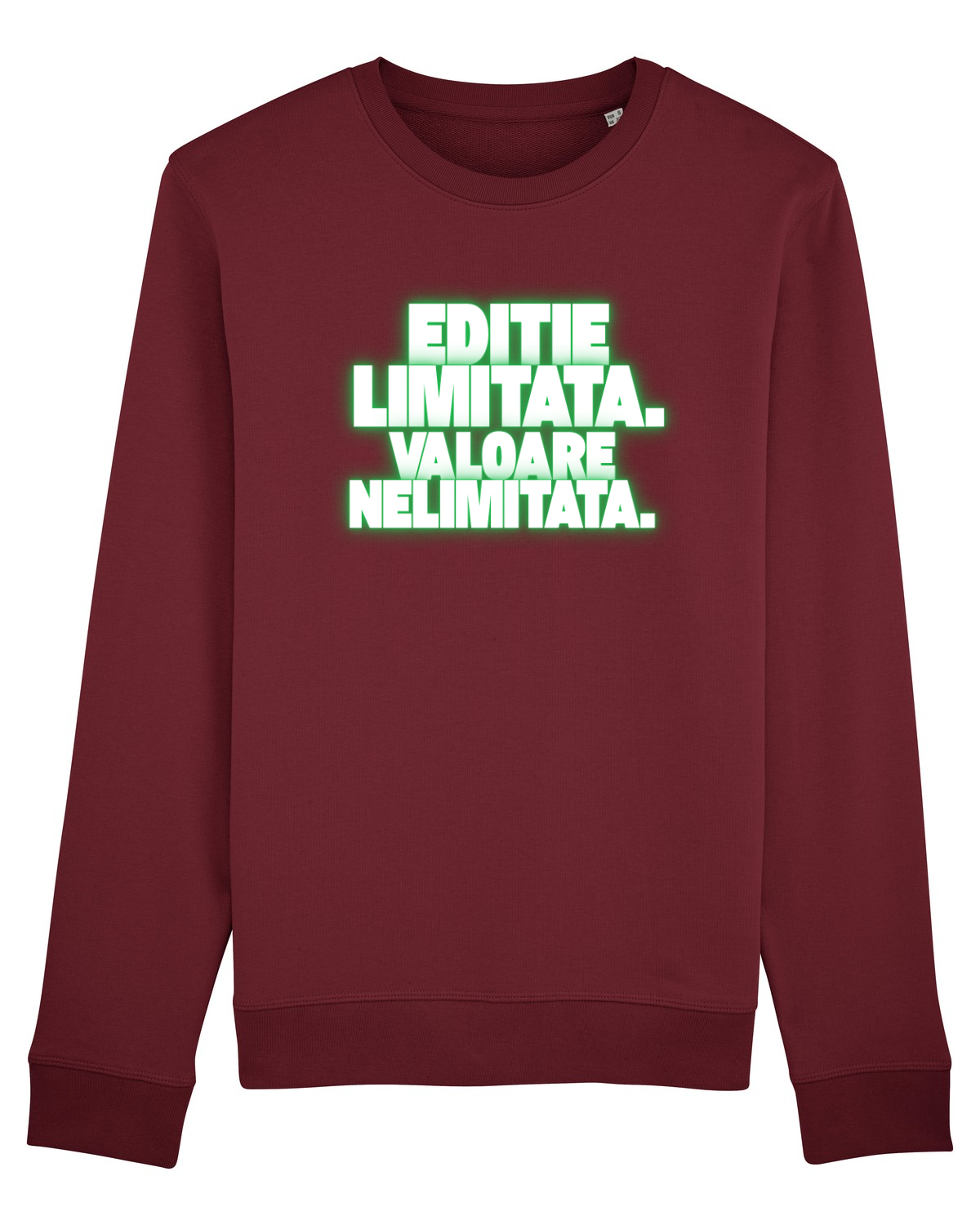 Bluză mânecă lungă Unisex Rise Burgundy