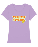 Te uiți? Notează  Tricou mânecă scurtă guler larg fitted Damă Expresser