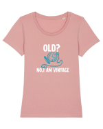 Old? No,I'm vitange  Tricou mânecă scurtă guler larg fitted Damă Expresser