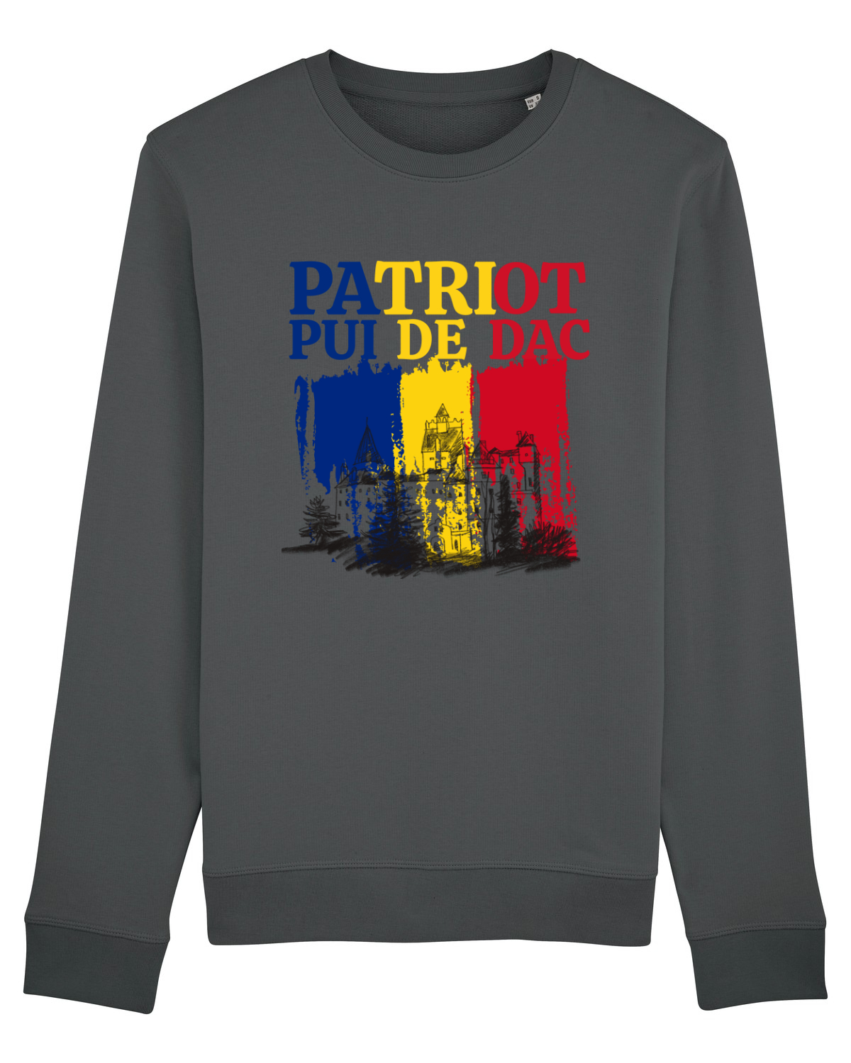Bluză mânecă lungă Unisex Rise Anthracite