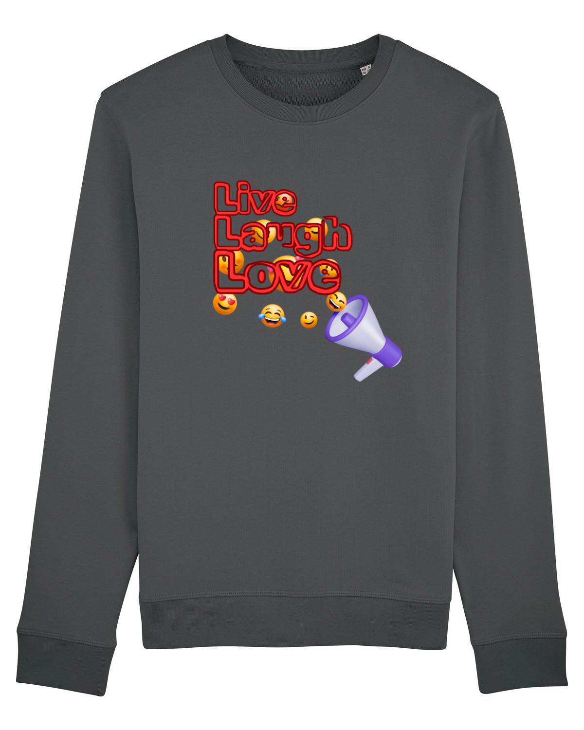Bluză mânecă lungă Unisex Rise Anthracite