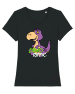 Dinorific  Tricou mânecă scurtă guler larg fitted Damă Expresser