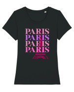 Paris Tricou mânecă scurtă guler larg fitted Damă Expresser