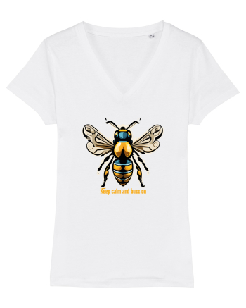 ALBINA 4 - KEEP CALM AND BUZZ ON White