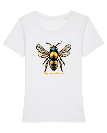 ALBINA 4 - KEEP CALM AND BUZZ ON White