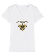 ALBINA 5 - FLOAT LIKE A BUTTERFLY, STING LIKE A BEE Tricou mânecă scurtă guler V Damă Evoker