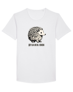 ARICI 5 - KEEP CALM AND HUG A HEDGEHOG Tricou mânecă scurtă guler larg Bărbat Skater