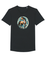 CAL IN ALERGARE - TRAP - BORN TO RUN Tricou mânecă scurtă guler larg Bărbat Skater