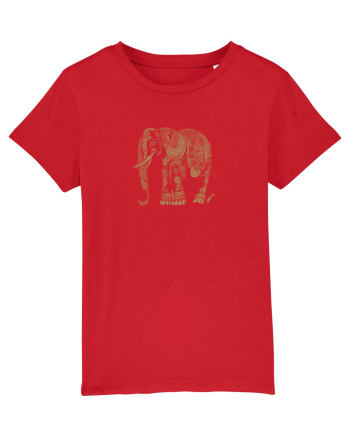 ELEFANT 1 - STIL TATUAJ HENNA  Red