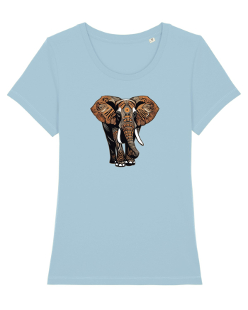 ELEFANT 2 - AFRICAN  -  TRIBAL Sky Blue