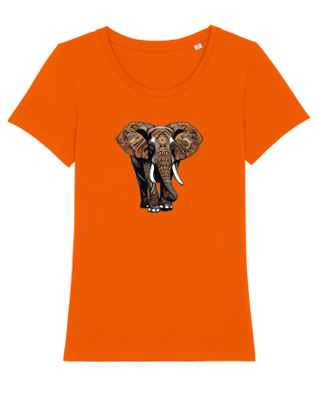 ELEFANT 2 - AFRICAN  -  TRIBAL Bright Orange