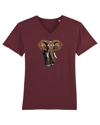 ELEFANT 2 - AFRICAN  -  TRIBAL Burgundy