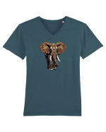 ELEFANT 2 - AFRICAN  -  TRIBAL Tricou mânecă scurtă guler V Bărbat Presenter