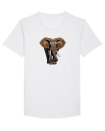 ELEFANT 2 - AFRICAN  -  TRIBAL Tricou mânecă scurtă guler larg Bărbat Skater
