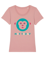 Not Today Monkey Tricou mânecă scurtă guler larg fitted Damă Expresser