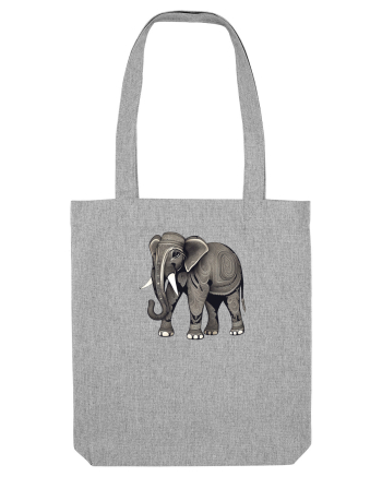 ELEFANT 3 -  INDIAN -  TRIBAL Heather Grey