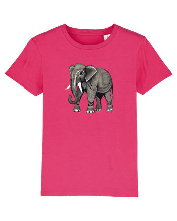 ELEFANT 3 -  INDIAN -  TRIBAL Raspberry