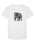 ELEFANT 3 -  INDIAN -  TRIBAL Tricou mânecă scurtă guler larg Bărbat Skater
