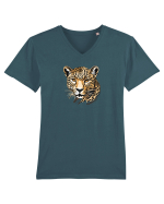 LEOPARD 1 Tricou mânecă scurtă guler V Bărbat Presenter