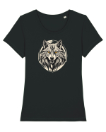 LUP 1  Tricou mânecă scurtă guler larg fitted Damă Expresser