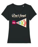 Retro Tricou mânecă scurtă guler larg fitted Damă Expresser