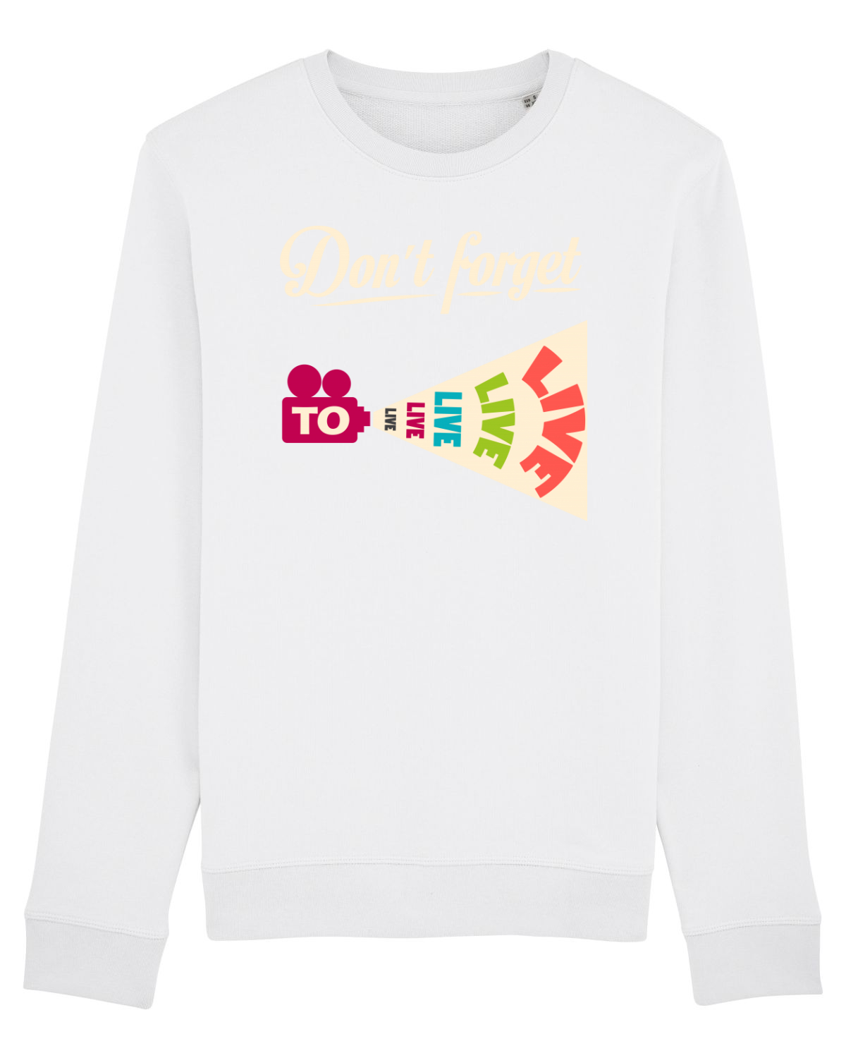 Bluză mânecă lungă Unisex Rise White