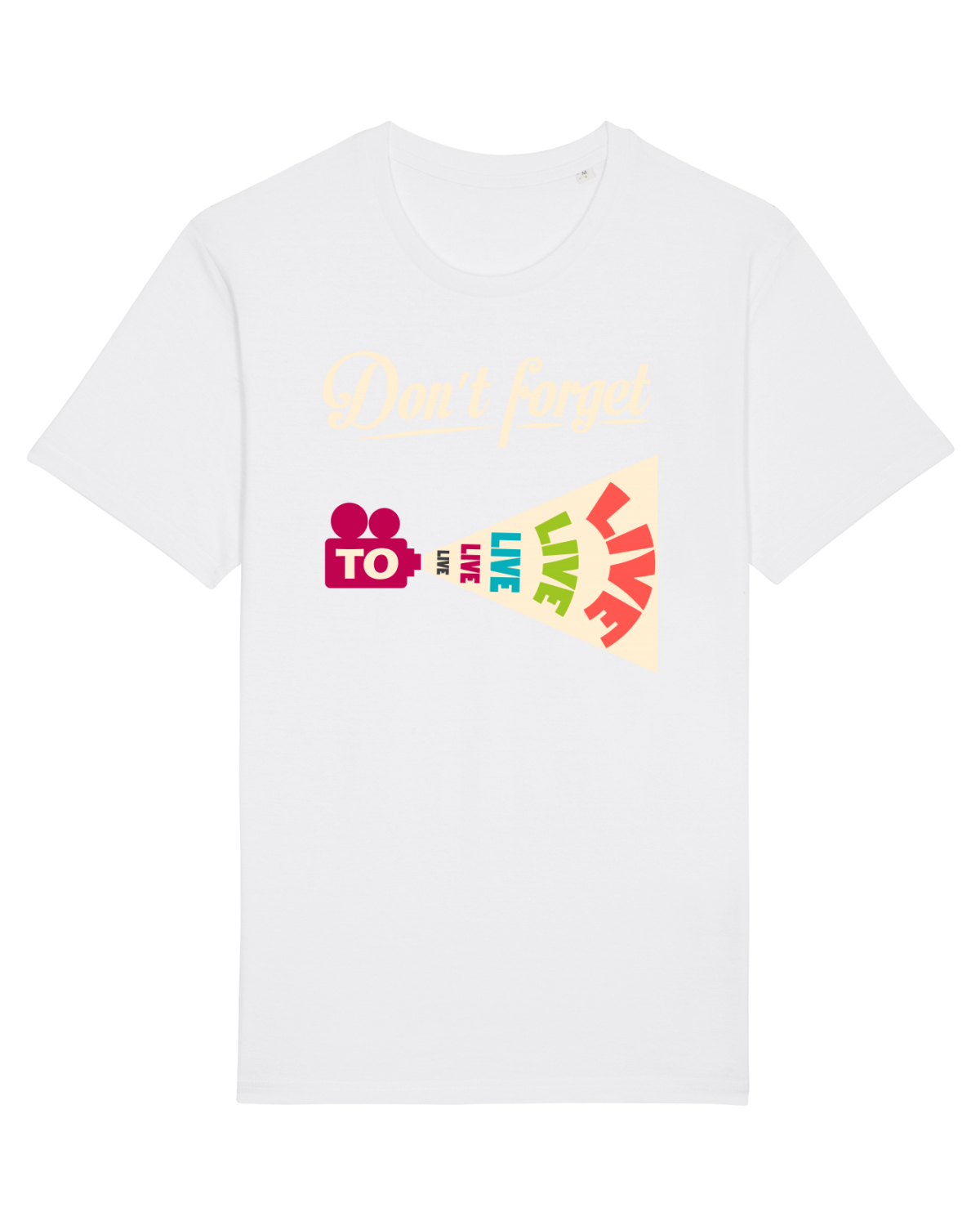 Tricou mânecă scurtă Unisex Rocker White