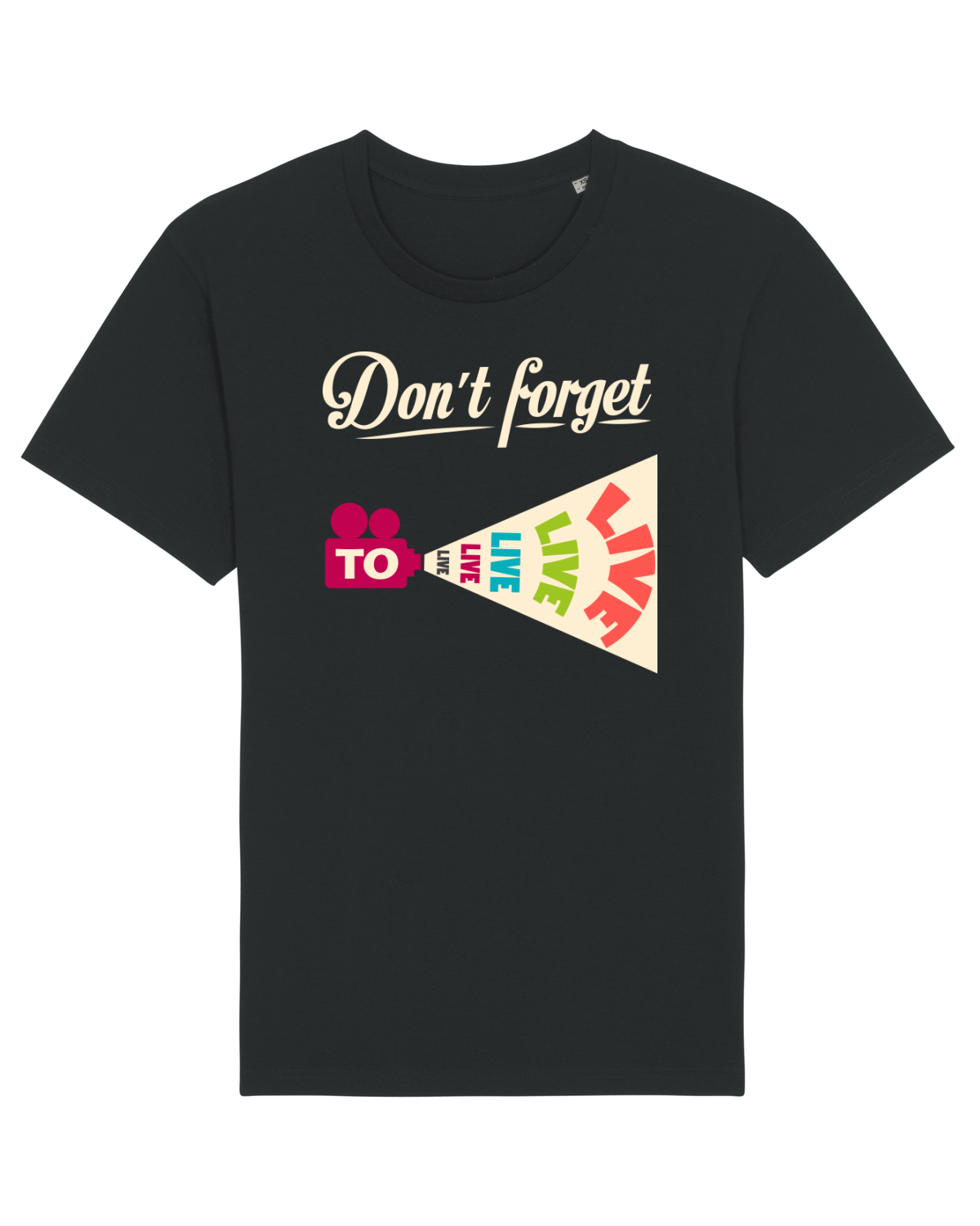 Tricou mânecă scurtă Unisex Rocker Black