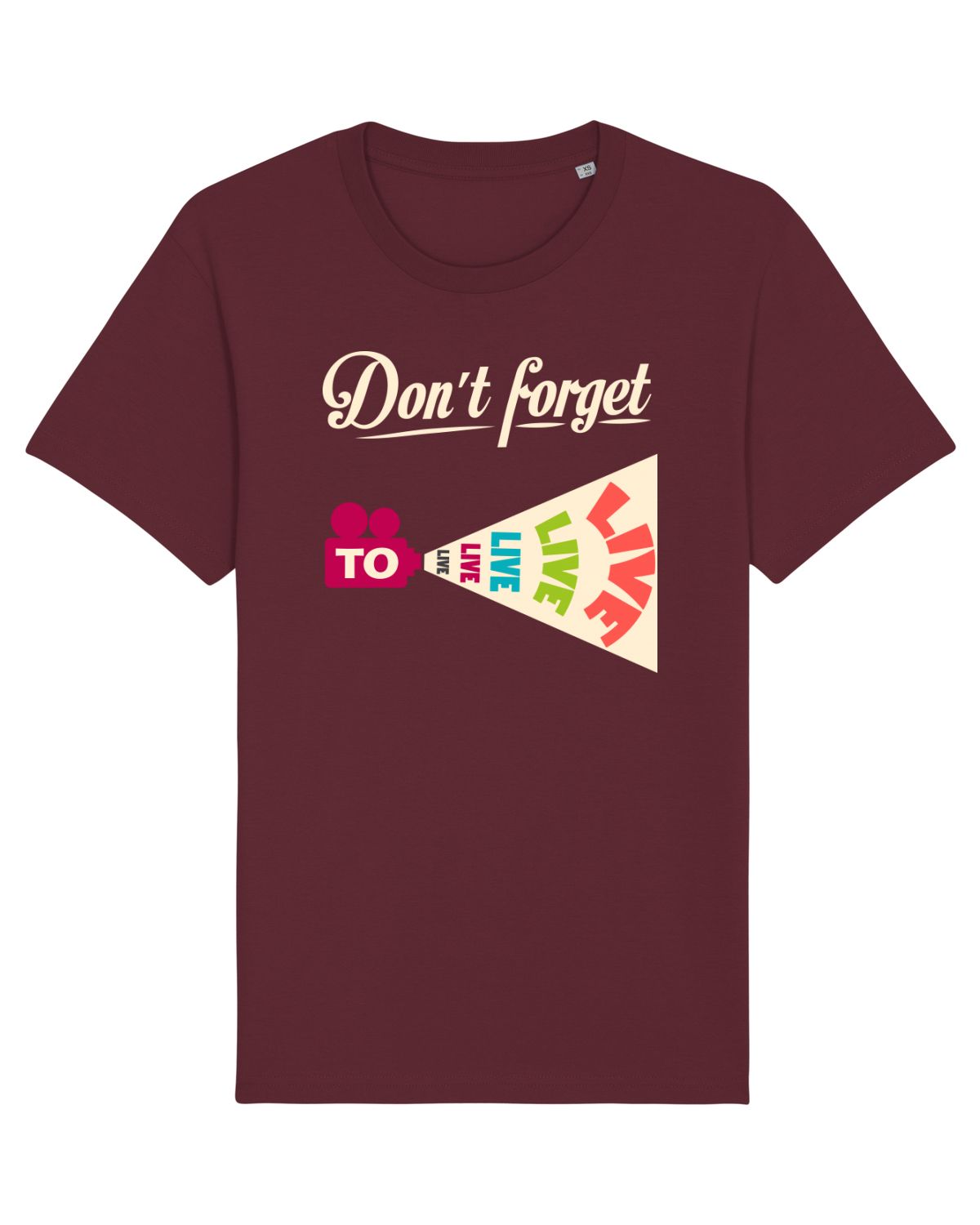 Tricou mânecă scurtă Unisex Rocker Burgundy