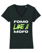 Fomo like a Mofo Tricou mânecă scurtă guler V Damă Evoker