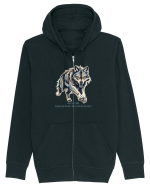 LUP 6 -  WALK LIKE A KING, OR WALK LIKE  U DON`T GIVE A F* WHO THE KING IS Hanorac cu fermoar Unisex Connector