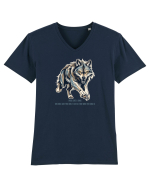 LUP 6 -  WALK LIKE A KING, OR WALK LIKE  U DON`T GIVE A F* WHO THE KING IS Tricou mânecă scurtă guler V Bărbat Presenter
