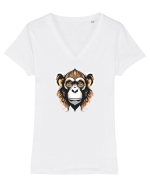 MAIMUTA 1 - CIMPANZEU BONOBO Tricou mânecă scurtă guler V Damă Evoker
