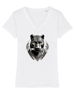 PANTERA NEAGRA 3 Tricou mânecă scurtă guler V Damă Evoker