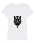 PANTERA NEAGRA 4 Tricou mânecă scurtă guler V Damă Evoker
