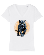 PANTERA NEAGRA 5 Tricou mânecă scurtă guler V Damă Evoker
