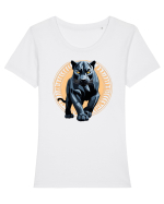 PANTERA NEAGRA 5 Tricou mânecă scurtă guler larg fitted Damă Expresser