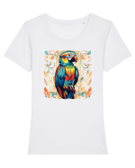 PAPAGAL 1 Tricou mânecă scurtă guler larg fitted Damă Expresser
