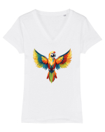 PAPAGAL 3 - aripi desfacute Tricou mânecă scurtă guler V Damă Evoker