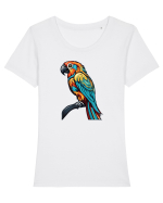 PAPAGAL 4 Tricou mânecă scurtă guler larg fitted Damă Expresser