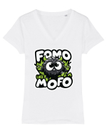 Fomo like a Mofo - Fluffy creature Tricou mânecă scurtă guler V Damă Evoker