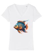 PESTE MANDARIN - pesti Tricou mânecă scurtă guler V Damă Evoker