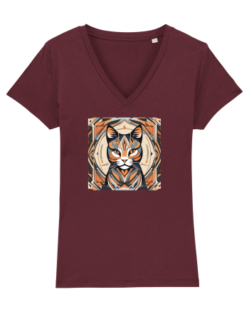 PISICA Art Deco  Burgundy