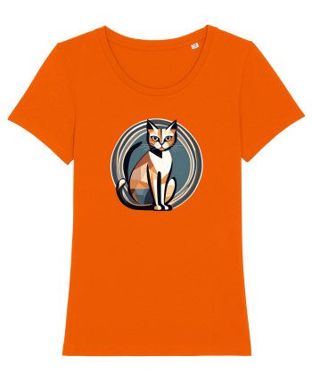 PISICA Art Deco  2 Bright Orange
